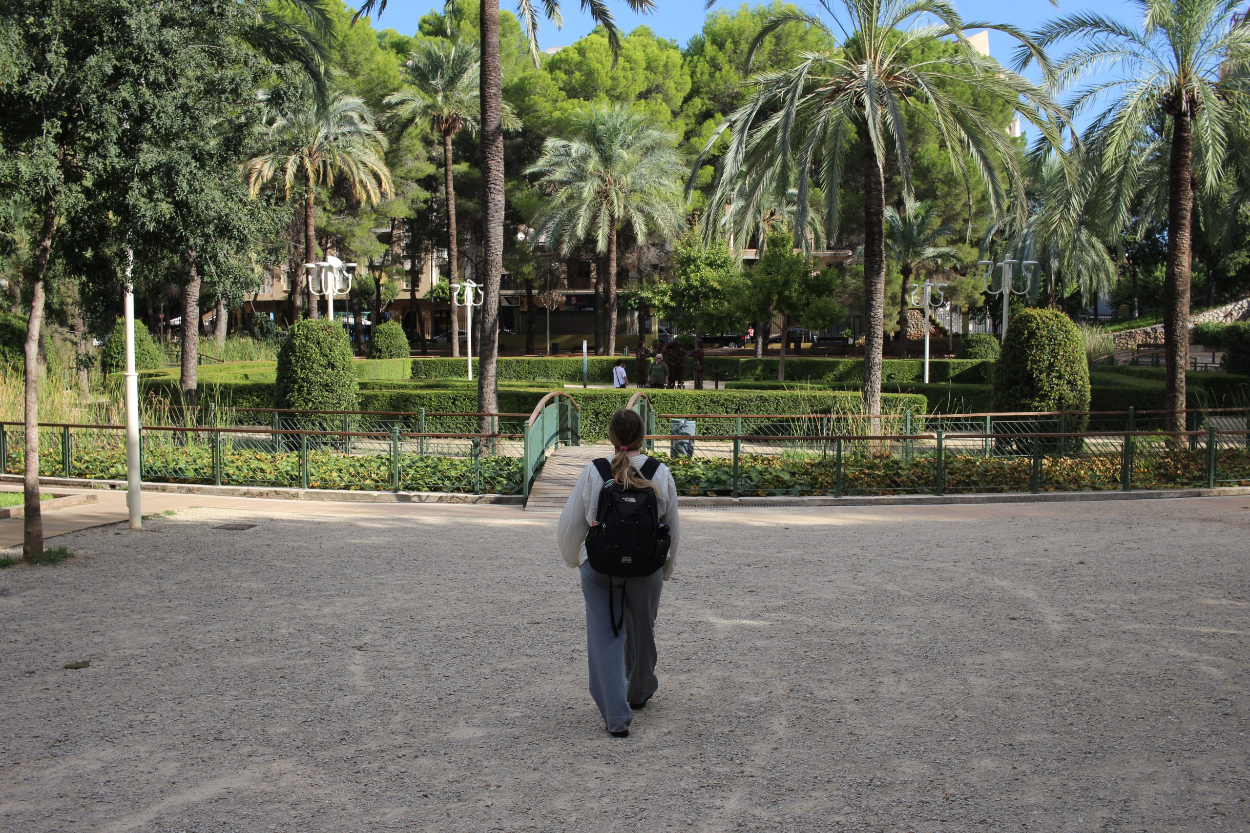girl walking in park in Gandia